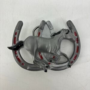 Great American Buckle Co. Horse & Horseshoe Belt Buckle Enamel